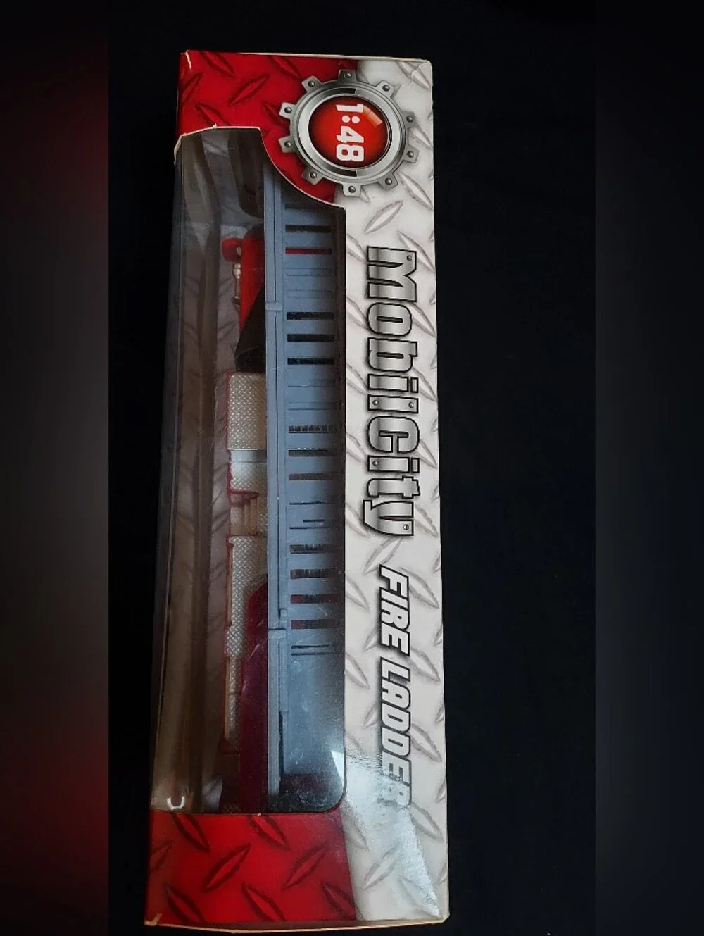 Mobilcity Red Fire Ladder Die Cast Plastic Truck Toy 1:48 Scale 2022 Mobilcast
